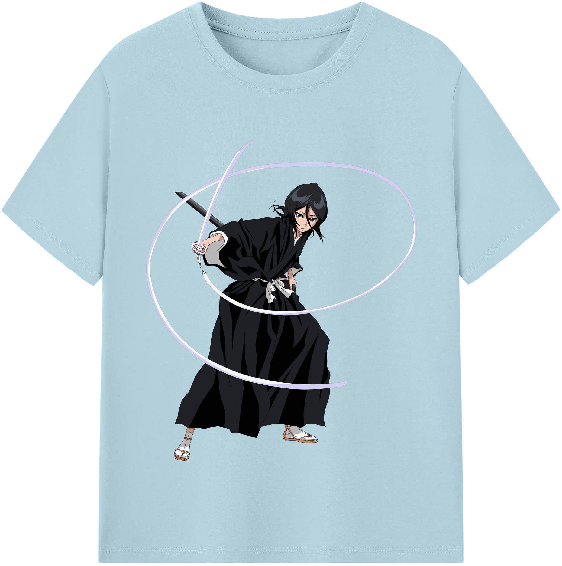 （画像用） ブリーチ 朽木ルキア BLEACH Kuchiki Rukia 綿100％半袖Tシャツ（フロントプリント）